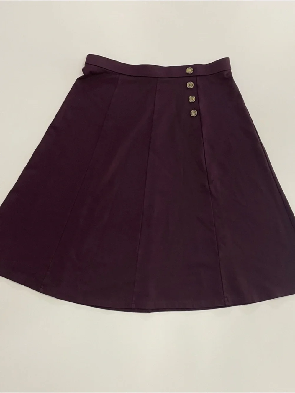Christopher & Banks Classic Deep Plum A-Line Skirt, size L